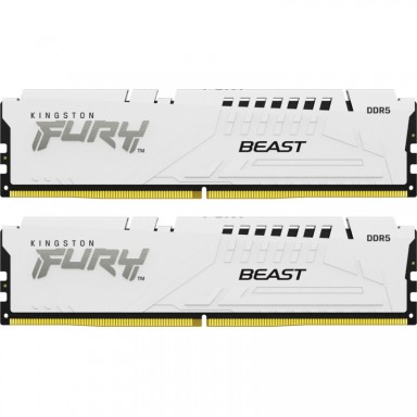 Memorie RAM Kingston FURY Beast White 64GB DDR5 6000MHz CL30 Dual Channel Kit